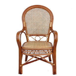 夏季户外藤编牢固藤椅家用凉椅阳台休闲懒人椅子老人久坐传统庭院