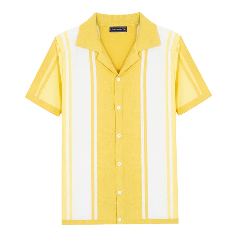 2026夏季外贸时尚拼色商务Polo衫修身短袖针织上衣男Men T-shirt