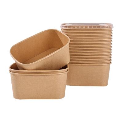 云蕾方形木浆加厚一次性碗