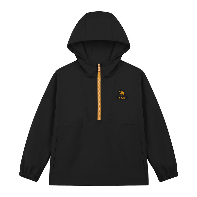 骆驼儿童卫衣男女童2026新户外运动登山服帽拉链防泼水中大童外套