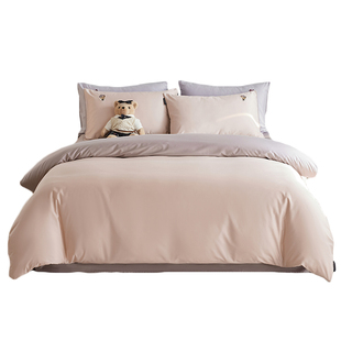 TeenieWeenie小熊60支高级贡缎刺绣全棉四件套轻奢床上用品三件套