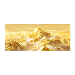 立体浮雕画日照金山客厅装饰画轻奢高级感沙发背景墙挂画2026新款