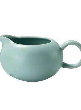 青澹墨雅汝窑公道杯陶瓷茶海分茶