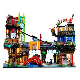 适用于乐高幻影忍者城市市集展示盒71799灯饰忍者动力组灯光组