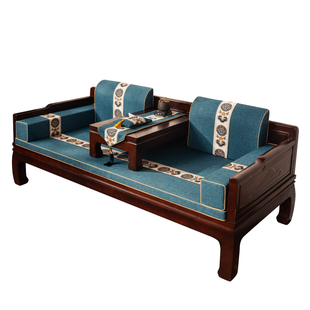 新中式罗汉床垫子专用垫中式红木沙发坐垫定制椰棕乳胶垫四季通用