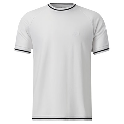 AFTERGLOW液氨棉螺纹拼接休闲男装短袖 春夏通勤百搭显身材TEE