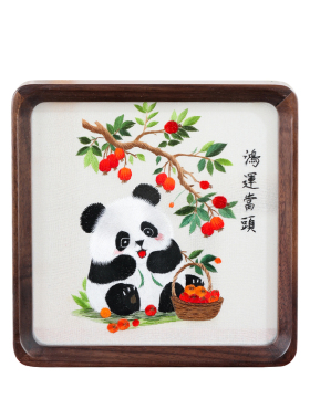成都非遗蜀绣熊猫纪念礼物