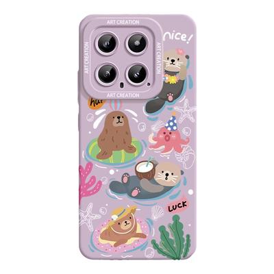 适用小米硅胶可爱动物手机壳肤感