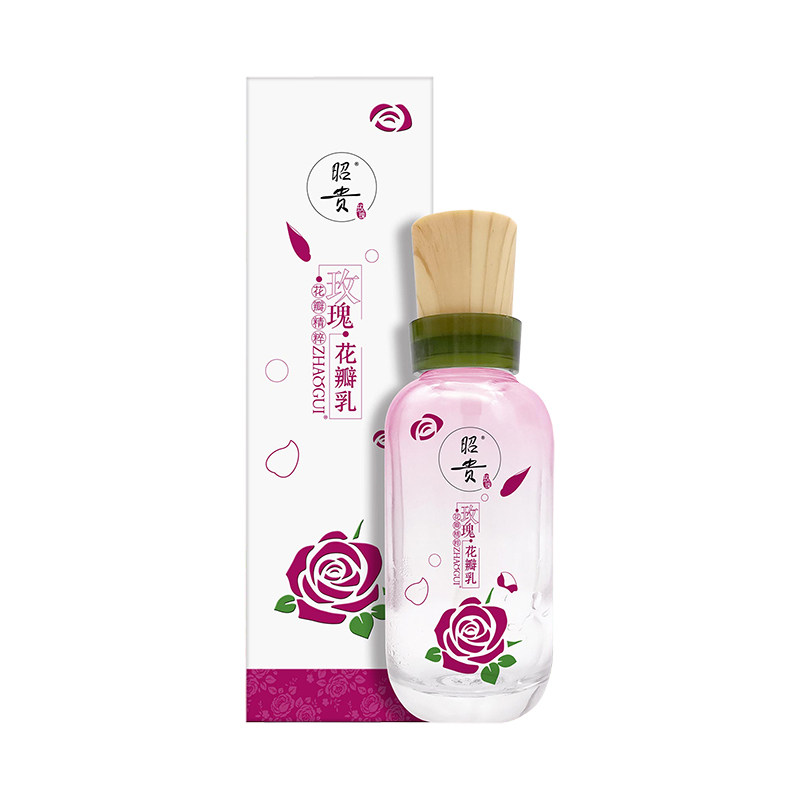 昭贵玫瑰花瓣乳100g芬芳保湿清爽