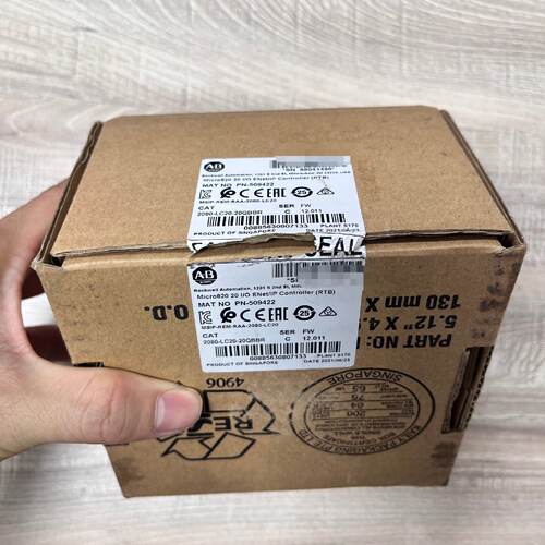 AB罗克韦尔PLC模块2080-LC20-20QBBR，全新