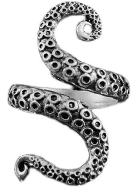 克肯拉深海巨妖戒指金属立体简约