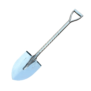 不锈钢锹铲子园艺钢锹家用铁锨加厚挖土种菜户外野营一体白钢锹