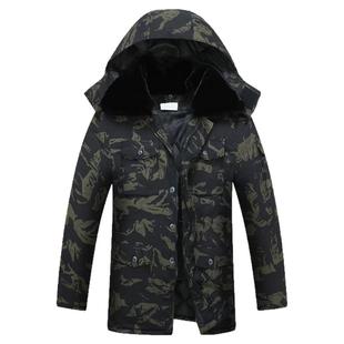 迷彩棉服男款冬季军大衣加绒加厚东北大棉袄防寒保暖劳保服外套