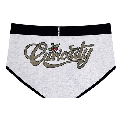 花佃品色女中腰三角内裤纯棉印花