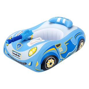 SWIMBOBO儿童游泳圈坐圈充气跑车泳池漂浮玩具喷水座圈打水仗座艇