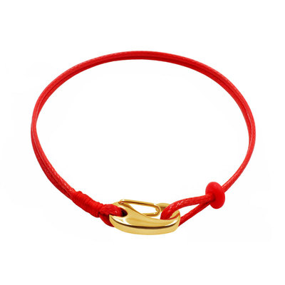 手链绿叶黑红3D硬金转运珠皮绳