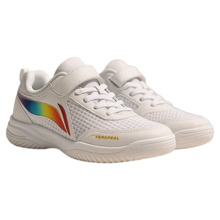 李宁儿童乒乓球鞋男童牛筋底专业训练乒乓球运动鞋夏天网面透气女