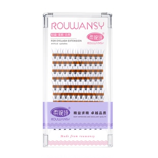 柔婉诗少女睫假睫毛A型加鱼尾款分段式单株一簇朵毛自己种植嫁接