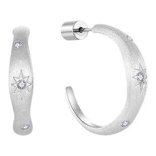 VEKE「质数」耳环女小众高级感手工拉丝925银针耳钉