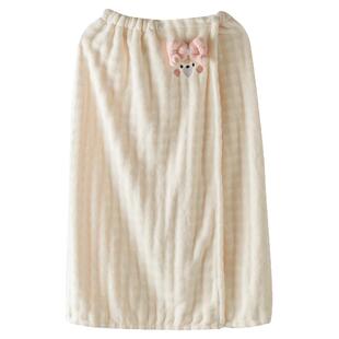 7A抗菌可穿式浴巾浴裙女浴袍家用2026新款比纯棉全棉吸水裹全身