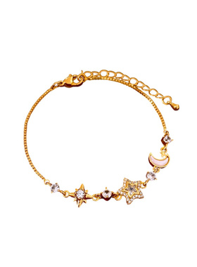 锆石星芒吊坠手链法式轻奢风时尚个性气质手环设计感百搭小众手饰