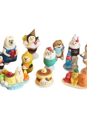 decole咖啡店猫咪可爱装饰摆件