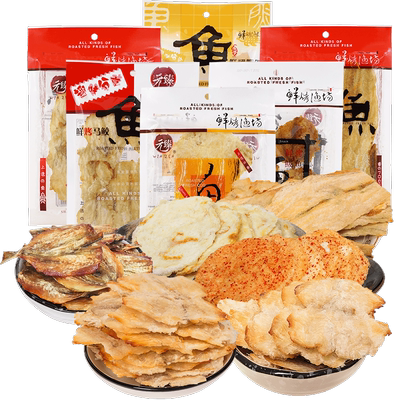 元臻鲜烤鳕鱼片6袋组合网红零食