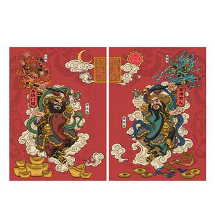 道系门神2026马年新年春节丙午年门神镇宅门神贴过年门贴哼哈二将
