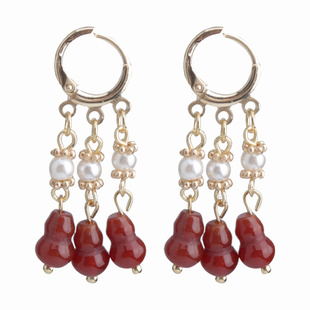 无耳洞耳饰 明清汉服气质复古耳气质耳坠烧蓝新款耳环 小精致宋制