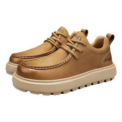 jeep吉普男士软底百搭休闲皮鞋