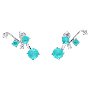 满天星镶钻宝石耳钉星点悬浮耳环轻奢高级感原创设计S925银针耳饰