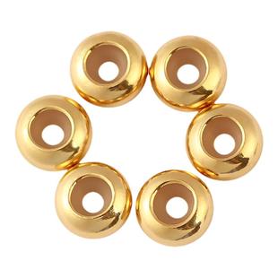 镀18k金硅胶定位珠项链黄金手链调节珠diy金色串珠固定珠隔珠配件