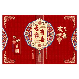 结婚门口地垫入户门垫喜庆进门家用耐脏脚垫婚房装饰防滑红色地毯