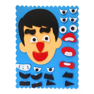 蒙氏DIY五官贴换表情幼儿园教具