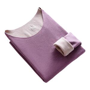 蚕丝羊绒保暖内衣秋衣秋裤女套装冬季德绒发热加厚上衣打底棉毛衫