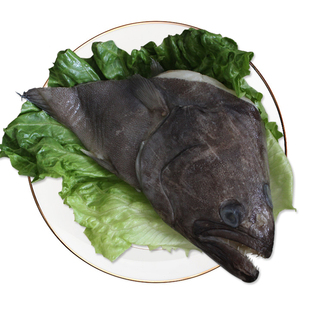 鲽鱼头新鲜深海鸦片鱼头鲜活超大碟鱼头格陵兰进口比目鱼头蝶鱼