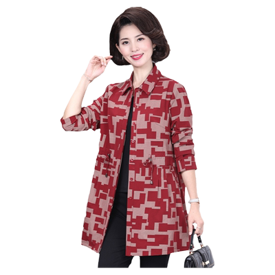 中年妈妈秋季新款时尚洋气风衣