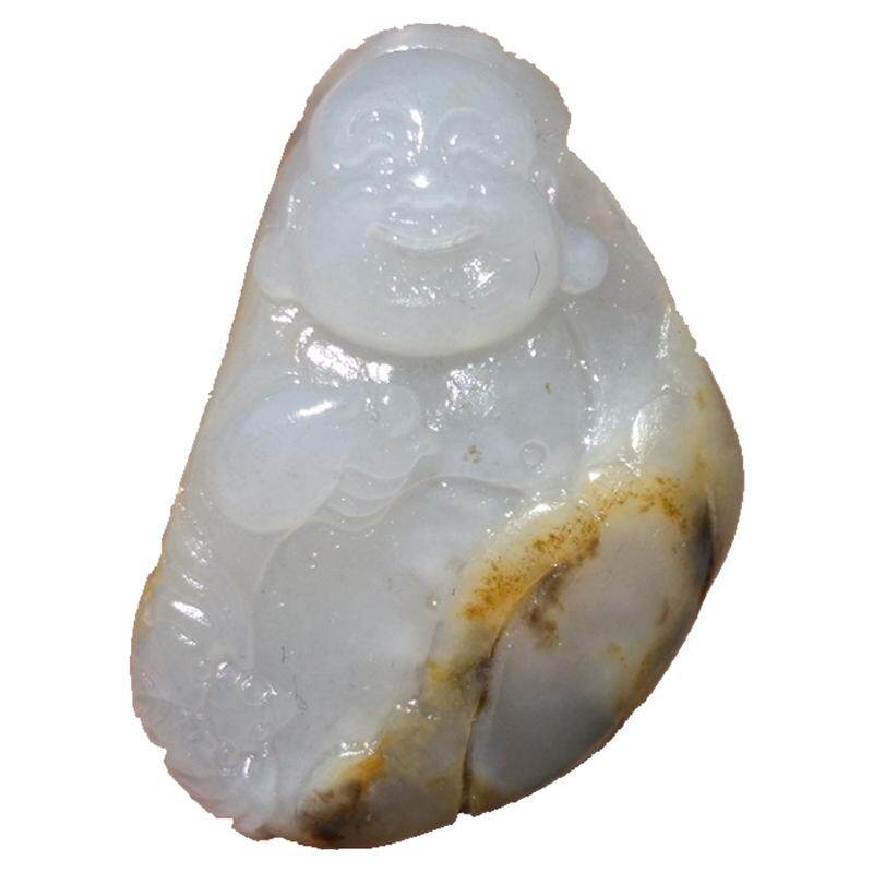 籽料吊坠笑佛白玉黄皮新疆和田玉