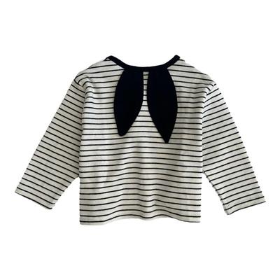 Sibling baby 春秋款宝宝兔耳朵T恤男女儿童卫衣可爱百搭条纹长袖