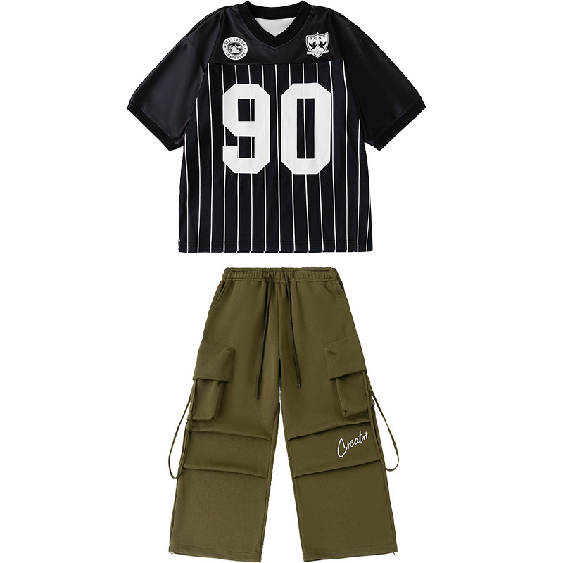 儿童嘻哈街舞演出服炸街走秀套装儿童演出服