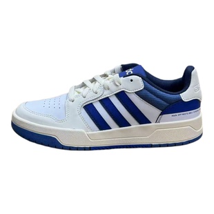Adidas/阿迪达斯男子正品新款ENTRA低帮透气篮球板鞋小白鞋JS3009