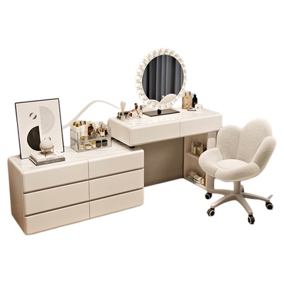 新款实木高级感主卧化妆桌轻奢
