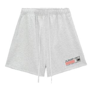 JUMPNEXT国潮美式N字图案印花短裤男女夏季宽松运动五分裤休闲裤