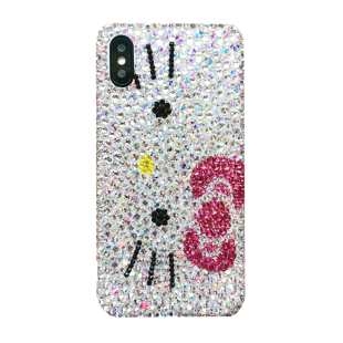 适用iPhoneXs手机壳满钻苹果x全包软壳水钻奢华XR保护套女潮