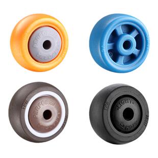 静音轮子单轮万向轮配件家具滑轮橡胶滚轮尼龙脚轮1/1.5/2/3/4寸