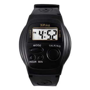 信佳电子盲人中老年人手表中文一键报时整点语音报时讲话说话腕表