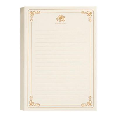 精美高级感颜值玫瑰信纸带横线