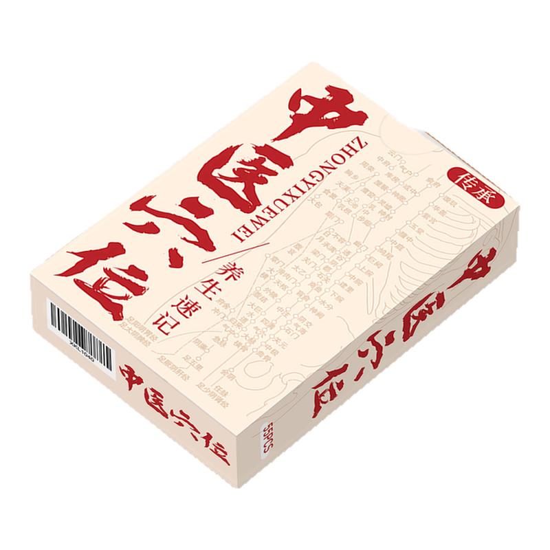 55张古风手绘中医经络穴位小卡