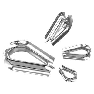 国标304不锈钢钢丝绳套环保护套三角环夸口鸡心环M2M3M4M5M6M8M10