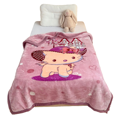 儿童拉舍尔毛毯卡通冬季加厚婴儿